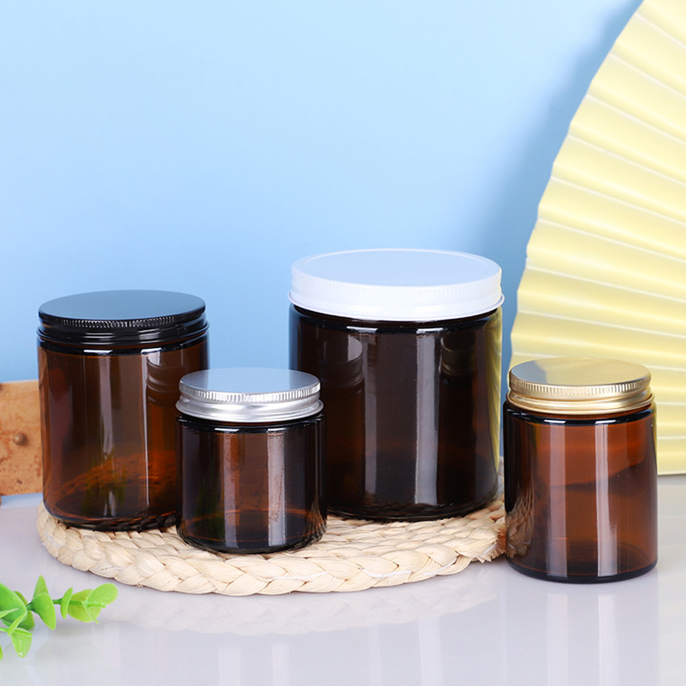 Amber Jar Candle - Tasse et bougie en verre de