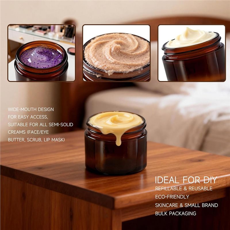 Amber Jar Candle - AA05 Pour cosmétiques faits maison, baumes,