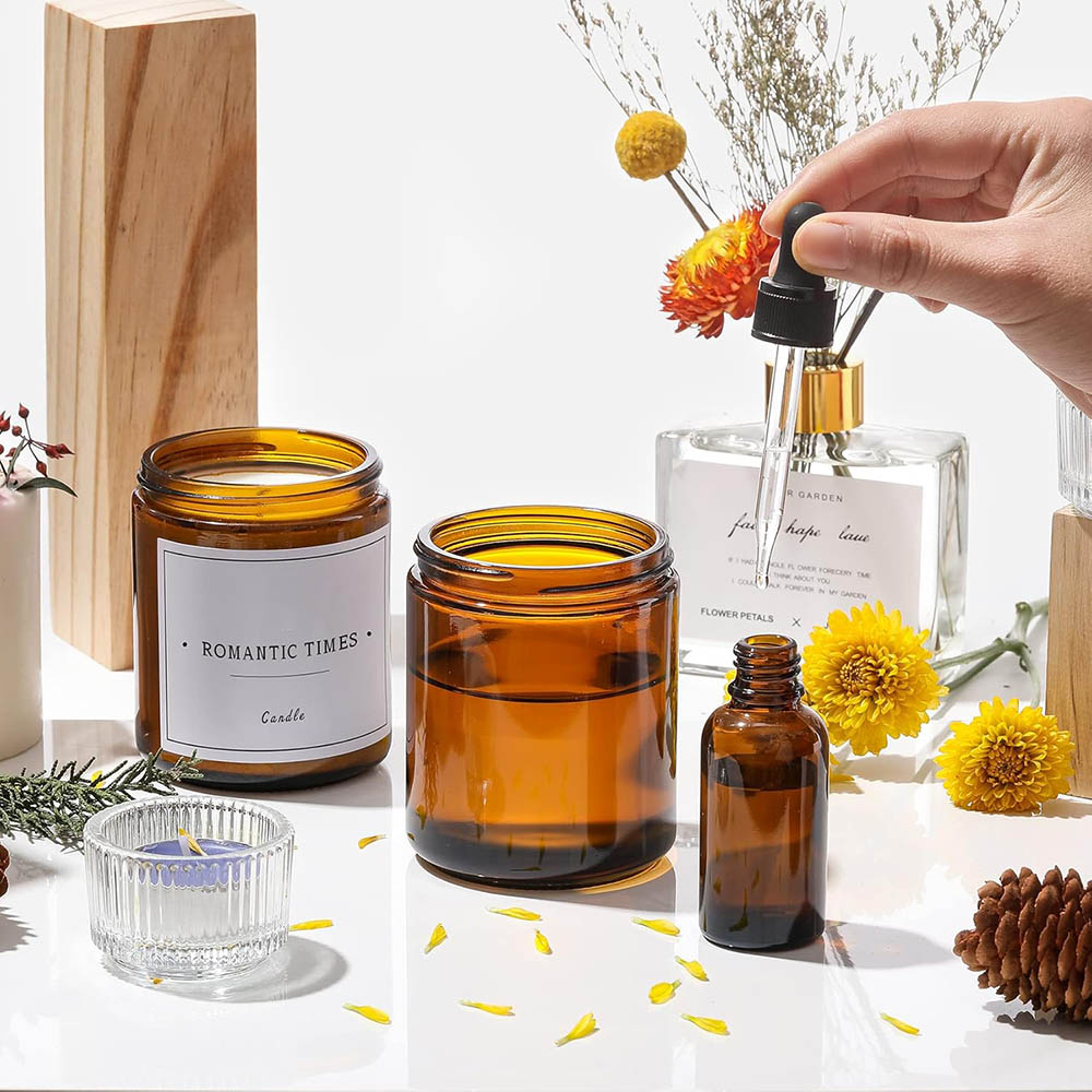 Bocaux en verre ambré de 8 oz  - Amber Jar Candle avis et prix