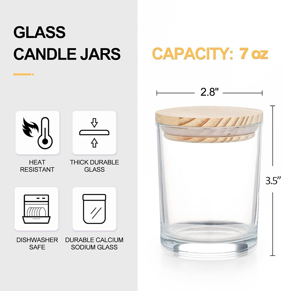 Pots de bougies épais de 200ml - Amber Jar Candle avis et prix